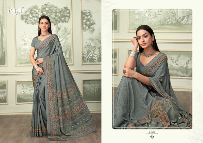 Vivanta Silk 37 By Ruchi Crepe Silk Printed Saree Wholesale Price In Surat